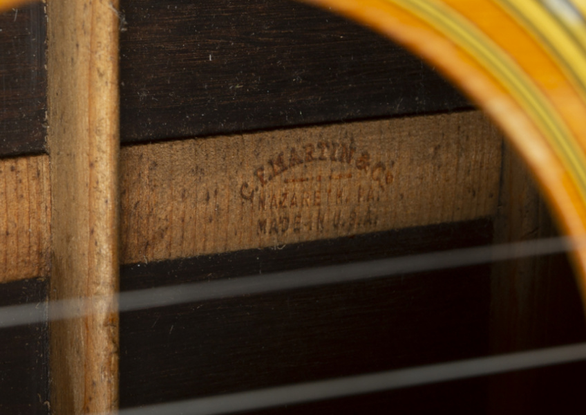 Martin D-45 de Eric Clapton - etiqueta